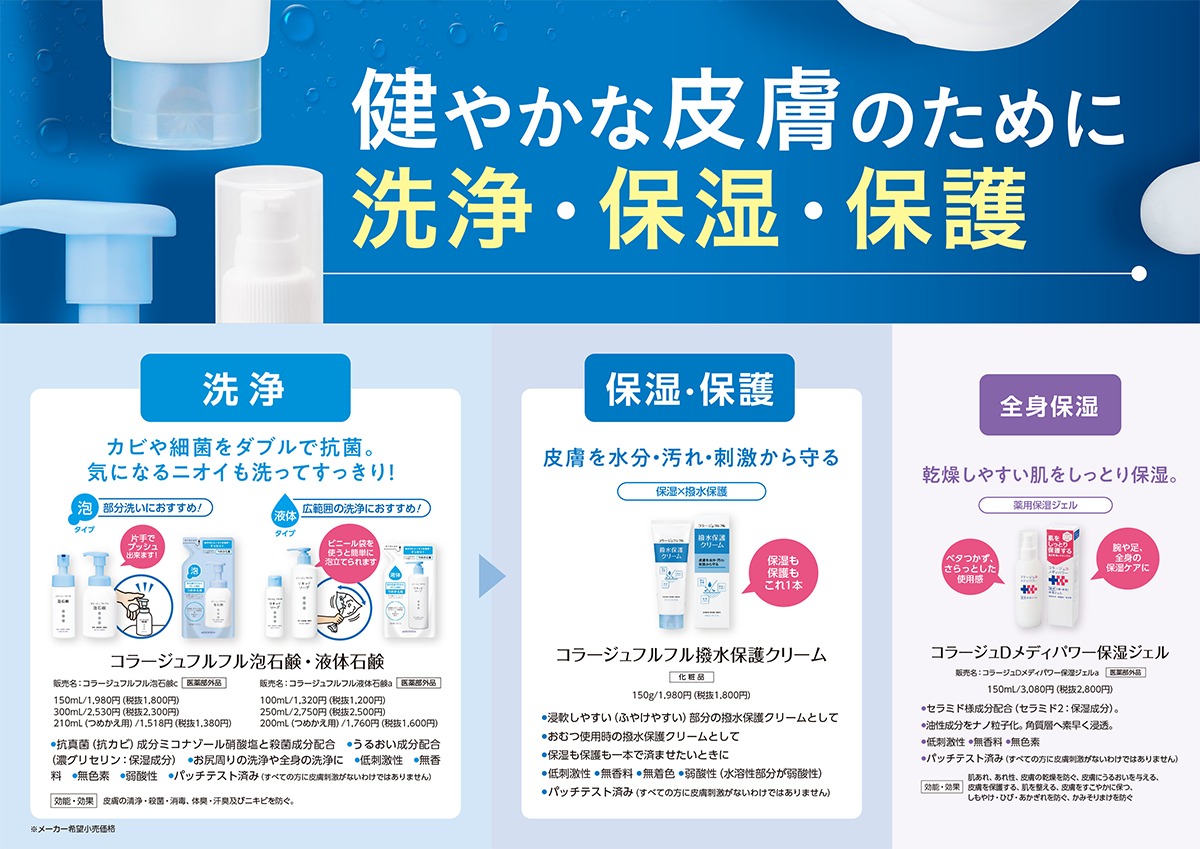 健やかな皮膚のために　コラージュフルフル石鹸シリーズ